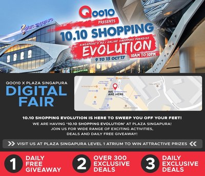 Qoo10 10.10 Shopping Evolution 2017 -- Plaza Singapura Level 1 Atrium, 9 to 15 October 2017