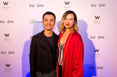 设计师陈序之（左）和万豪国际集团亚太区品牌高级总监周涛声（右）于上海外滩W酒店共同揭秘“XU ZHI for W Hotels” 特别系列
