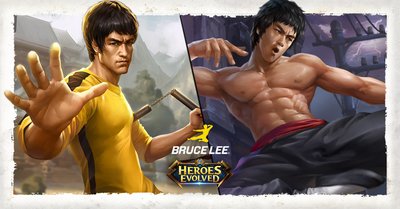 Bruce Lee dan Skin gantinya dalam Heroes Evolved