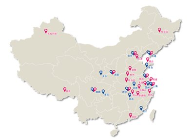 中国大陆美居分布版图
