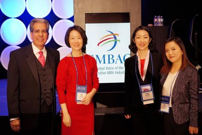 Chinese speakers with Director General of Executive MBA Council Mr. Michael Desiderio