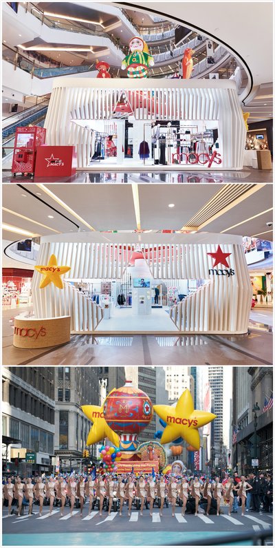 Macy’s中國快閃限定店登陸上海長寧來福士廣場 / 主展示區(qū)入口 /紐約Macy’s感恩節(jié)大巡游精彩現場