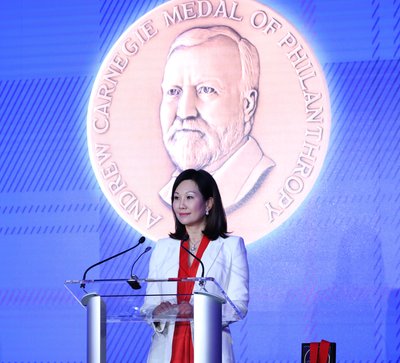 Mainland China's first Carnegie Medal of Philanthropy recipient Mei Hing Chak brings Chinese philanthropy to the world stage