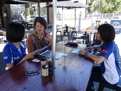 Sanya ambassador crew have a meeting with Wendy, the Place Marketing Coordinator of Fremantle