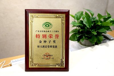 恒大酒店集团荣获“金种子奖”