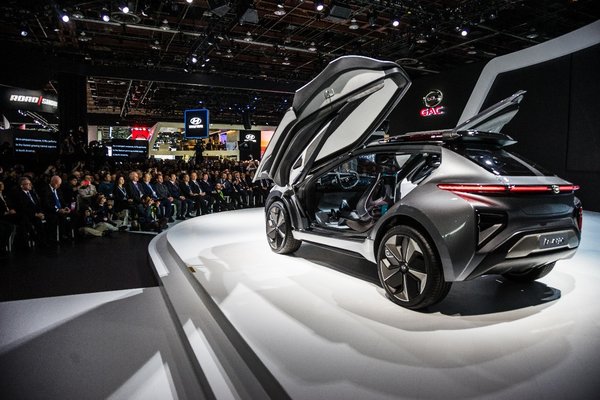 The Press Conference of GAC Motor at the 2018 NAIAS