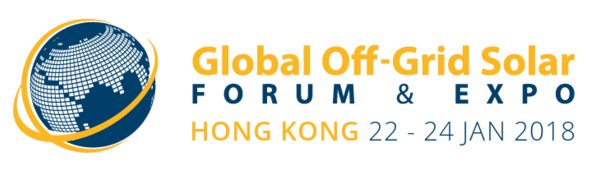 The Global Off-Grid Solar Forum & Expo (22-24 January 2018, Hong Kong) will gather 600+ key off-grid solar stakeholders