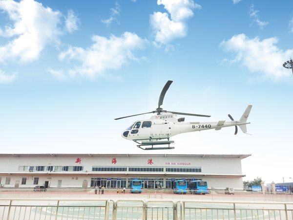 新海港起飞的H125直升机
