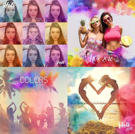 The Meitu App has released new series of frames for the Hindu spring festival of Holi in India