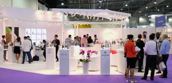 Khu vực trưng bày rượu Sâm panh lần đầu tiên xuất hiện ở châu Á tại ProWine Asia 2016