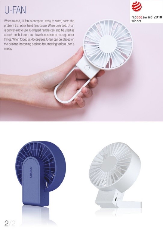 The U-Fan which won the Reddot Design Award