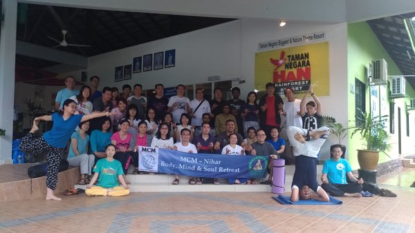 Group Photo of 1st MCM-Nihar "Body, Mind & Soul Retreat" at Rainforest Resort, Taman Negara, Malaysia