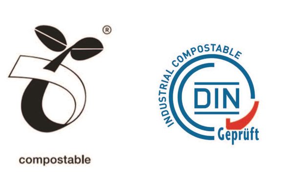 国际公认的可堆肥标志（“苗标志和DIN-Gepruft”） 