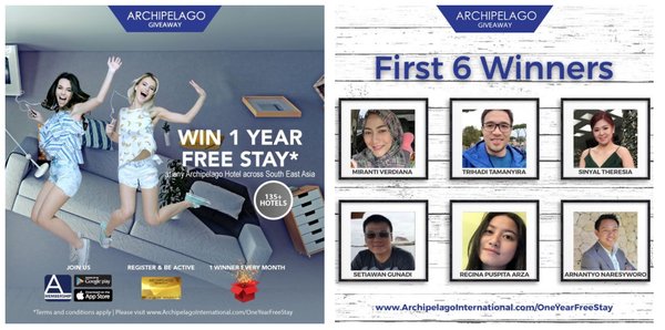 ​​Archipelago International Umumkan Enam Pemenang Pertama untuk Program Undian "One Year Free Stay"