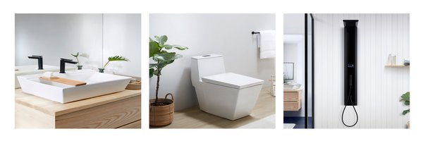 雅各布延森设计COTTO SKIVE系列4款产品－洗面盆及龙头、马桶和触屏操控淋浴柱