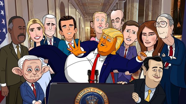 The cast of Our Cartoon President. © 2018 Showtime Networks Inc. and Showtime Digital Inc. All rights reserved.