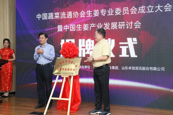 中国蔬菜流通协会生姜专委会成立大会揭牌仪式