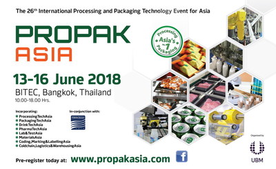 ProPak Asia 2018 Asia's No. 1 Processing and Packaging event