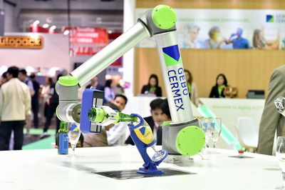Robot co-workers display at ProPak Asia, Thailand