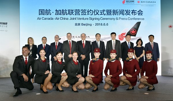 中国国航与加拿大航空签署中国-北美洲航空公司之间首个联营协议