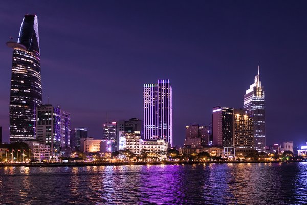 Skyline of Ho Chi Minh City at night