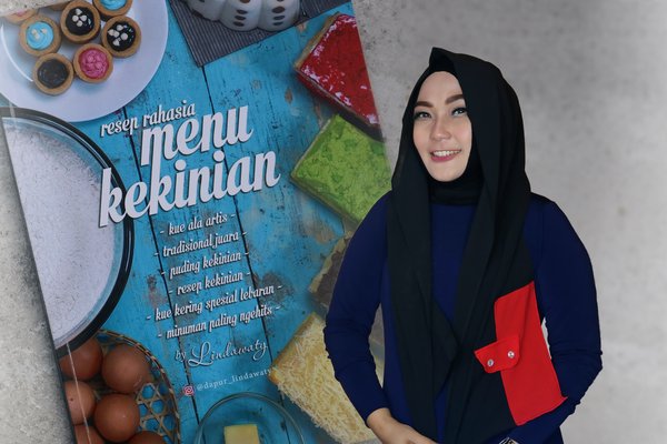 The newly-launched "Resep Rahasia Menu Kekinian" written by Lindawaty.