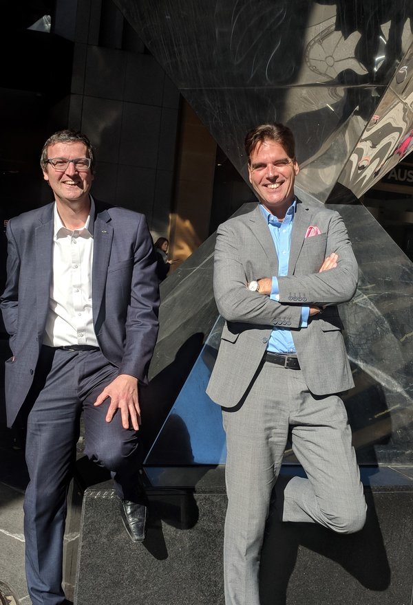 Stuart Roberts (left) and Marc Kennis of Sydney-based equities research firm Pitt Street Research