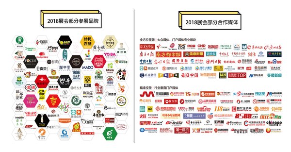 2018广州国际连锁加盟展的部分参展品牌与合作媒体（排名不分先后）