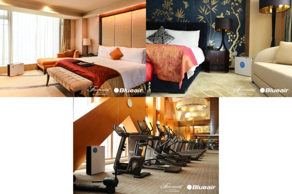 北京华彬费尔蒙酒店酒店222间客房以及公共区域均配备Blueair Pro系列空气净化机