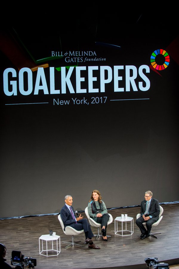 2017年9月20日，比尔及梅琳达-盖茨基金会在纽约主办“目标守卫者”论坛，用数据展现全球进展并分享背后的故事