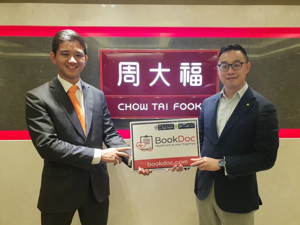 (left) Dato Chevy, BookDoc CEO, Quentin Wong, Chow Tai Fook General Manager of Investment