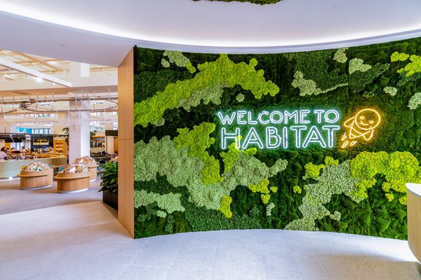 Entrance to habitat by honestbee: world’s first ‘NewGen Retail’ concept where technology meets experiences through food