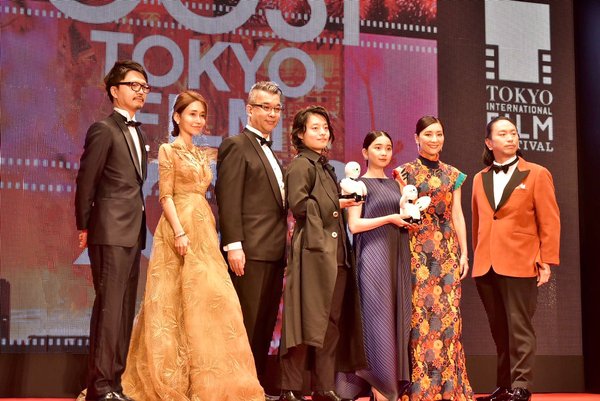 COSMOAI and Core Amanogawa Cast and Director at Tokyo International Film Festival.