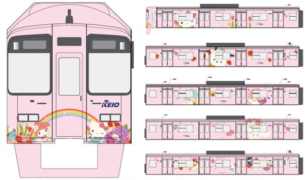 Hello Kitty Land Tokyo unveils the first Keio Line Hello Kitty trains in time for the new 