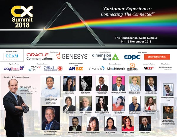 CX Summit 2018 in KL is surely connecting all the dots - a not to be missed event