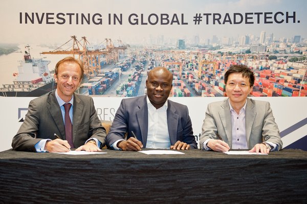 Founders of GTR Ventures and Orbitt announce their partnership. From left: Rupert Sayer, Co-Founder and CEO of GTR Ventures, Lanre Oloniniyi, Co-Founder and CEO of Orbitt, Kelvin Tan, Co-Founder and CIO of GTR Ventures