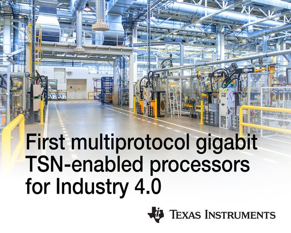 TI推出用于工业4.0的首款支持多协议千兆位TSN的处理器