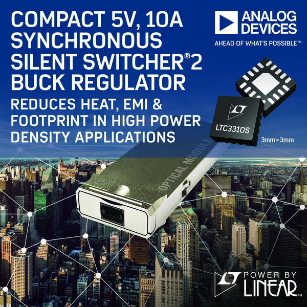 精巧 5V、10A 同步 Silent Switcher 2 降壓型穩壓器