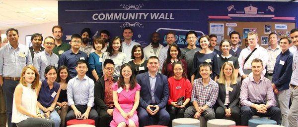 INSEAD MBA代表团与华尔街英语上海总部工作人员合影