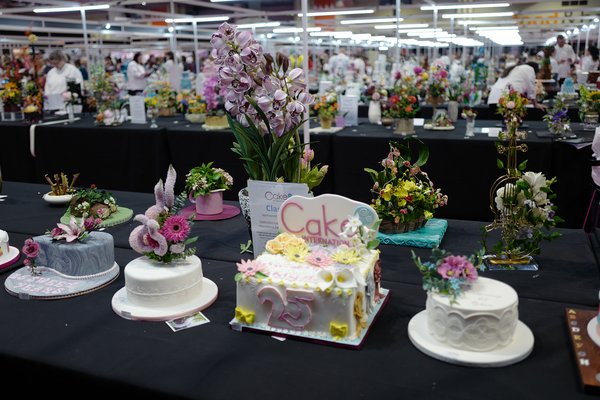 本届Cake International上的艺术糖花展区，仿佛进入了大型的花卉世界