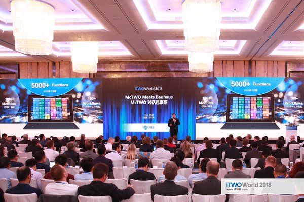 Mr. Tom Wolf, Chairman and CEO of RIB, kicked off iTWO World 2018 with his keynote "McTWO meets Bauhaus"