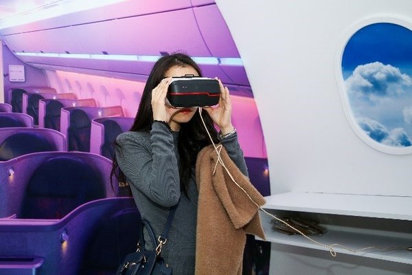 VR虚拟现实融入国航A350模拟仓体验
