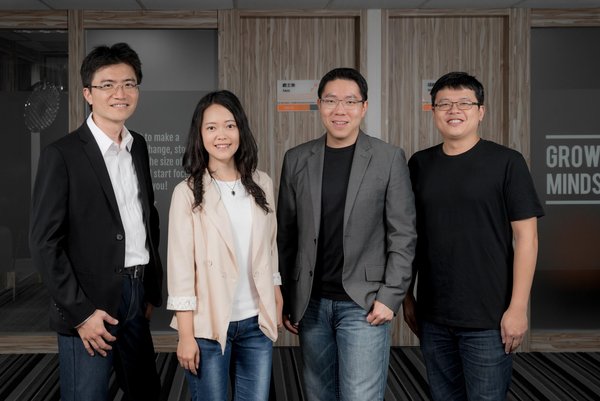 Đồng sáng lập của iKala: (Từ trái) Keynes Cheng, Candy Hsu, Sega Cheng, Frank Gong 