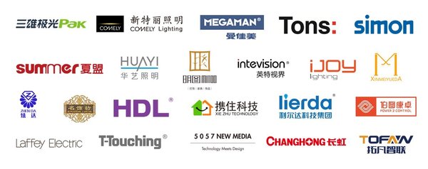 Selected lighting and intelligent control exhibitors in 2019 at Expo Lighting for Commercial Properties.