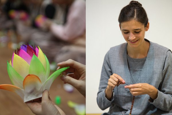 Templestay Experience: Making a Lotus lantern and Danju(Buddhist prayer beads)