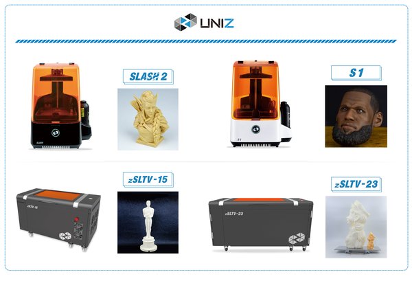 UNIZ科技3D打印机与手办模型