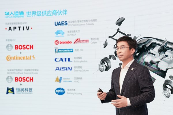 Human Horizons has partnered with world-class suppliers to develop its smart vehicle