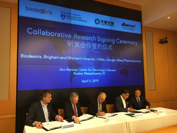 I-Mab Biopharma and Jiangsu Nhwa Pharmaceutical Announce Strategic Collaboration Agreement with Biodextris and a Boston-Based, Leading Academic Medical Center