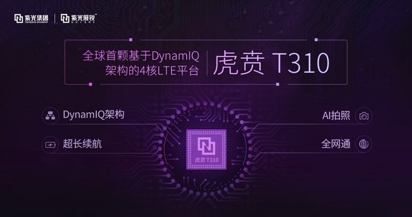 紫光展锐推出全球首款基于DynamIQ架构的4核 LTE平台--虎贲T310