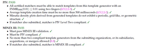 中正智能指纹算法通过MINEXIII算法评测